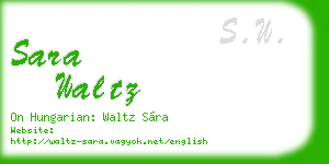 sara waltz business card